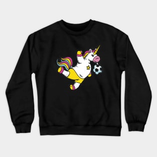 Unicorn Soccer Comic Style Crewneck Sweatshirt